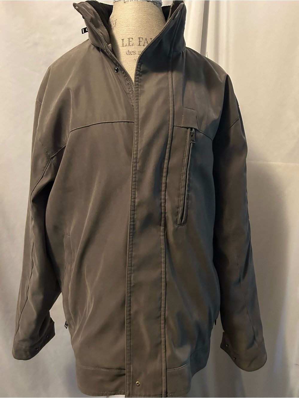 Michael Kors Men's Weather-Resistant Zip-Front Coat - Taupe